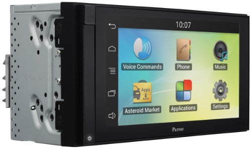 Parrot Asteroid Smart PF370004AA V3.0 Bluetooth Multimediasystem (15,7 cm (6,2 Zoll) Display, WiFi, USB, Android 1.5) für Apple iPod/iPhone