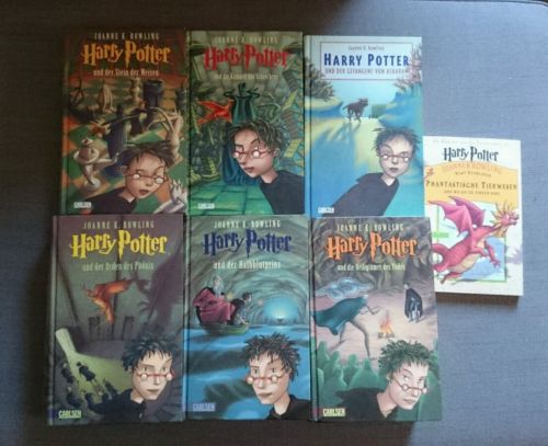 Harry Potter Bücher 1-3 + 5-7 & Phantastische Tierwesen | 7 Bücher 