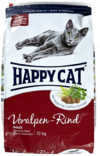 Happy Cat Katzenfutter 70040 Adult Voralpen-Rind 10 kg