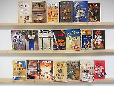 Ken Follett 20 Bücher Romane Krimi Thriller historische Romane Top Titel