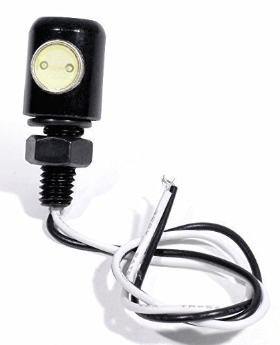 LED Mini Kennzeichen beleuchtung Nummernschild Schwarz Stahl TÜV Motorrad Custom