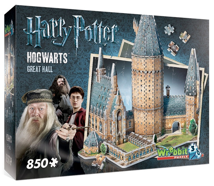 3D Puzzle - Harry Potter - Große Halle, 850 Teile, Hogwarts, Rowling, Wrebbit