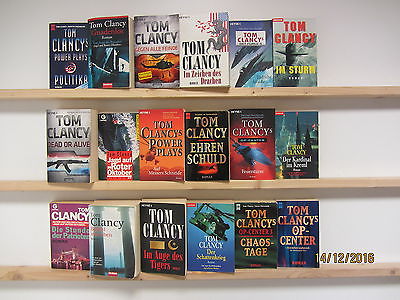 Tom Clancy 18 Bücher Romane Krimi Thriller Politthriller Psychothriller