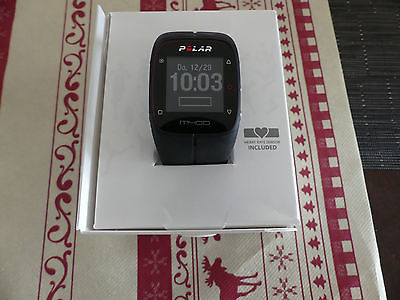 Polar M400 schwarz GPS Laufuhr Herzfrequenzmesser + H7 Brustgurt OVP Top Zustand