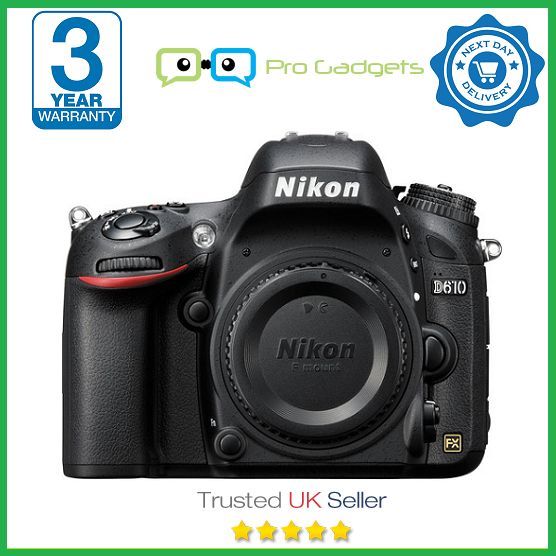 Nikon D610 24.3MP Digital SLR Camera - Black (Body Only)