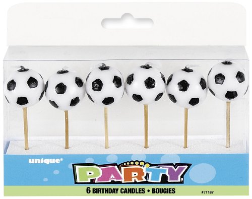 Ball Form Fußball Kerzen, 6 Stück
