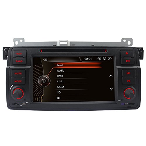 A-Sure 2-Zone Autoradio DVD GPS Sat Nav IPOD BT RDS VMCD für BMW E46 3er 318 320 325 Rover 75