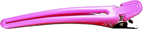 Fripac-Medis Combi-Haarclips mit Edelstahlfeder, Karte mit 10 Stück, pink