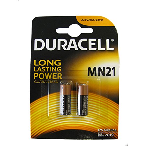 Duracell MN21-2 12V MN21 23A V23GA Alkaline Batterien (2-er Pack, 12 Volt, 50mAh)