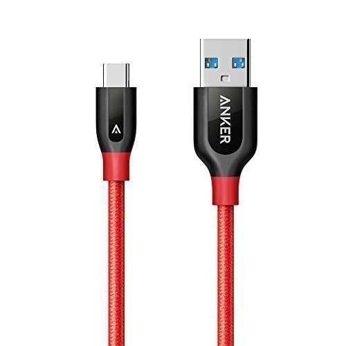 Anker PowerLine+ 0.9m USB C Kabel auf USB 3.0 A, sehr Beständig für USB Typ-C Geräte Inklusive des neuen MacBook, MacBook Pro, ChromeBook Pixel, Nexus 5X / 6P, Nokia N1 Tablet, OnePlus 2 und weitere (Rot)