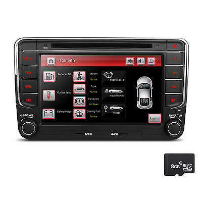 AUTORADIO für VW T5 MP3 Seat Skoda Passat Golf Bluetooth NAVIGATION GPS DVD USB