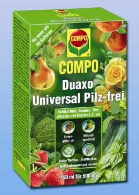 COMPO Duaxo® Universal Pilz-frei,  vollsystemisches Konzentrat zur Pilzbekämpfung, u.a. gegen Echten Mehltau, Birnengitterrost, Kräuselkrankheit, 150 ml