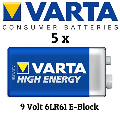 Varta 4922 5x High Energy 9V Batterie Alkaline
