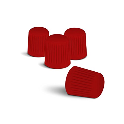 Farbige Ventilkappen (Rot) passend für alle PKW. Ein Highlight für jede Radkappe oder Radzierblende!