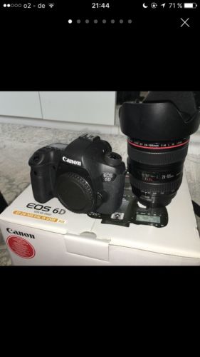 Canon EOS 6D 20.2MP Digitalkamera - Schwarz (Kit mit EF L IS USM 24-105mm Objek…