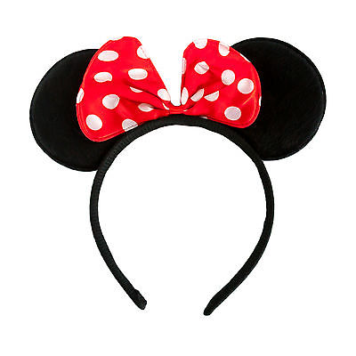 Haarreifen Minnie Mouse Maus Ohren mit Schleife Fasching Karneval