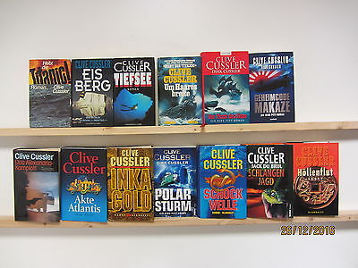 Clive Cussler 13 Bücher Romane Thriller Psychothriller Kriminalromane