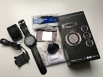 Garmin Fenix 3 GPS Multisportuhr HR Bundle grey + Zubehör