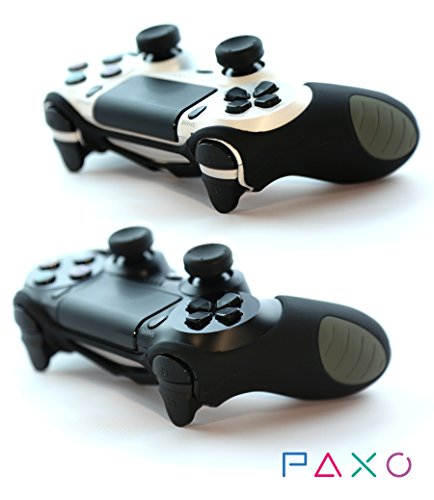 2 x PAXO PS4 Silikon Schutzhülle schwarz / PS4 Controller Sleeve Bundle