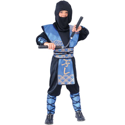 Dark Ninja Krieger Verkleidung für Jungs Fasching Karneval Halloween Kostüm M
