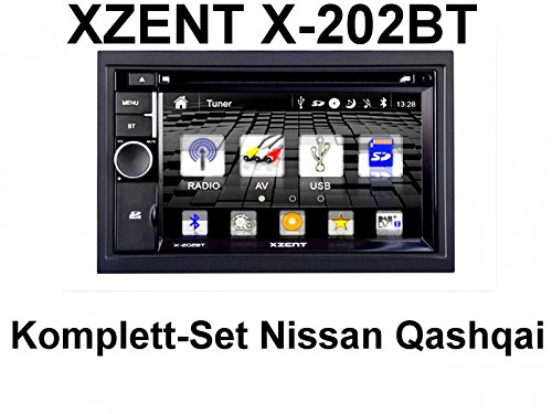 Komplett-Set Nissan Qashqai ab 2007 XZENT X-202BT USB Bluetooth Moniceiver DVD