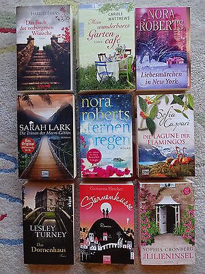 Bücherpaket 9 Frauenromane Liebesromane: Roberts Lark Cronberg Fletcher Turney
