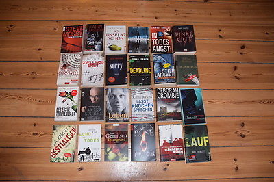 Paket 24 Bücher / Bücherpaket Taschenbücher Krimi / Thriller - gut erhalten !
