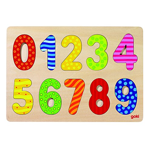 Goki 57574 - Einlegepuzzle - Zahlen 0-9