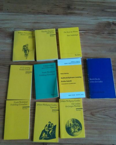 Konvolut Sammlung Reclam Literatur Goethe Brecht Lessing