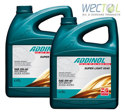Addinol SUPER LIGHT 0540 5W40 5W-40 2x 5 Liter (10 L) Made in Germany