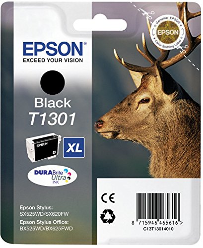 Epson T1301 Tinte Hirsch, wisch- und wasserfeste (Singlepack) schwarz XL