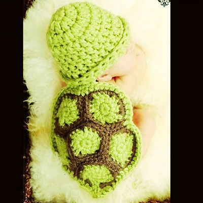 Baby Schildkröte Strickmütze Neugeborenen Fotoshooting Newborn Kinderfoto Mütze