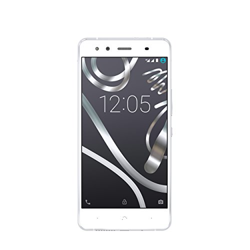 Bq C000078 Aquaris X5 Smartphone (12,7 cm (5 Zoll), QC, 1,4 GHz, 16GB, 2GB RAM, 13 Megapixel Kamera, Dual Sim) weiß/silbr