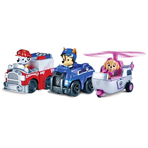 Spin Master 6024761 - Paw Patrol  Rescue Racers -  3-er Pack - Version 3 (Marshall, Chase, Skye)