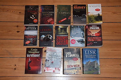 Paket 14 Bücher / Bücherpaket Taschenbücher Krimi / Thriller - gut erhalten !