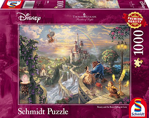 Schmidt Spiele 59475 - Thomas Kinkade, Disney Die Schöne und das Biest, Puzzle, 1000 teile