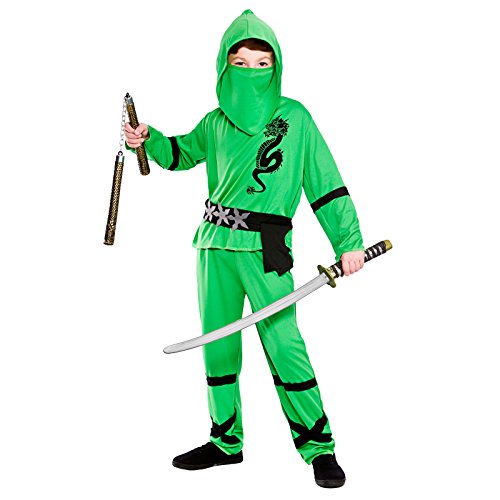 Green Power Ninja - Kids Costume 5 - 7 years
