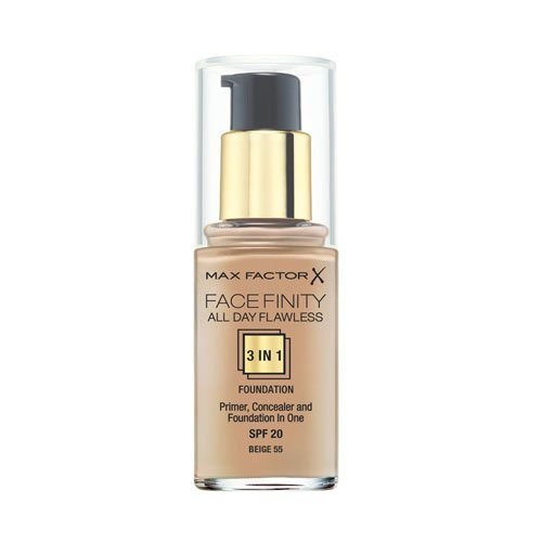 Max Factor Facefinity All Day Flawless 3 in 1 Foundation SPF 20 55 (Beige) 30ml
