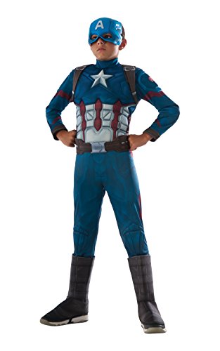 Marvel - Captain America: Civil War - Deluxe Kinderkostüm - Captain America (Altersempfehlung 5-7 Jahren)