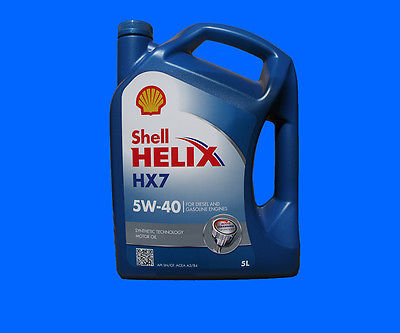 5 Liter Shell HELIX HX7 5W-40 Motorenöl 5W40 MERCEDES VW OPEL RENAULT FIAT NEU