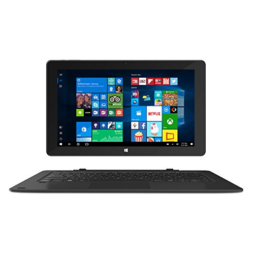 TrekStor SurfTab twin 11.6 Volks-Tablet, 29,5 cm (11.6 Zoll 2in1 Tablet-PC), Full-HD-Display (IPS, touch), Intel Atom x5 (Quad-Core), 2 GB RAM, 32 GB Speicher, 3G, WiFi, Windows 10 Home, schwarz