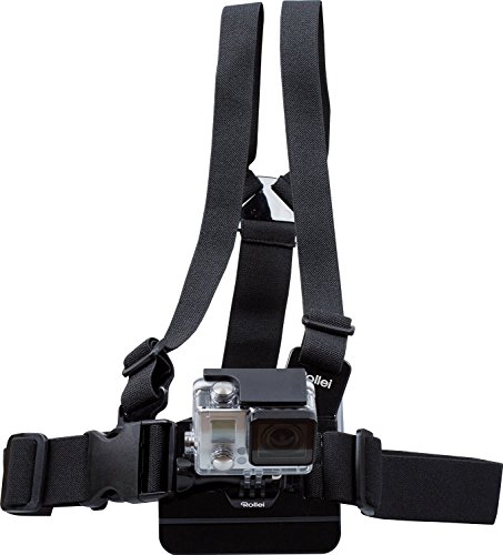 Rollei Brustgurt - Halterung für Rollei Actioncam 200 / 300 / 400 und 500 Serie und GoPro Hero Modelle - Schwarz