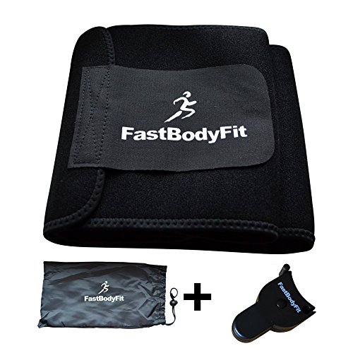 FastBodyFit Bauchweg-Gürtel für Damen und Herren, NEUE Version: inklusive Körper-Maßband, Strafft die Bauchregion und fördert das Abnehmen am Bauch. Schwitzgürtel für Männer und Frauen