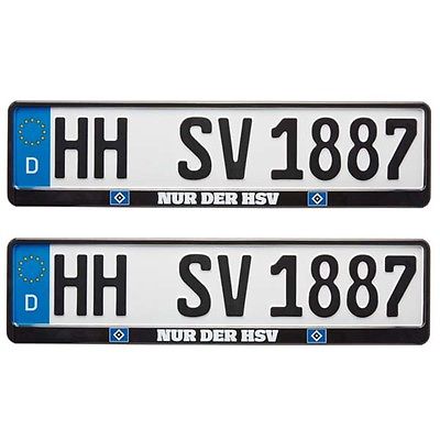 HSV Kennzeichenverstärker Nummernschildhalter Nur der HSV 2 Stück Neu