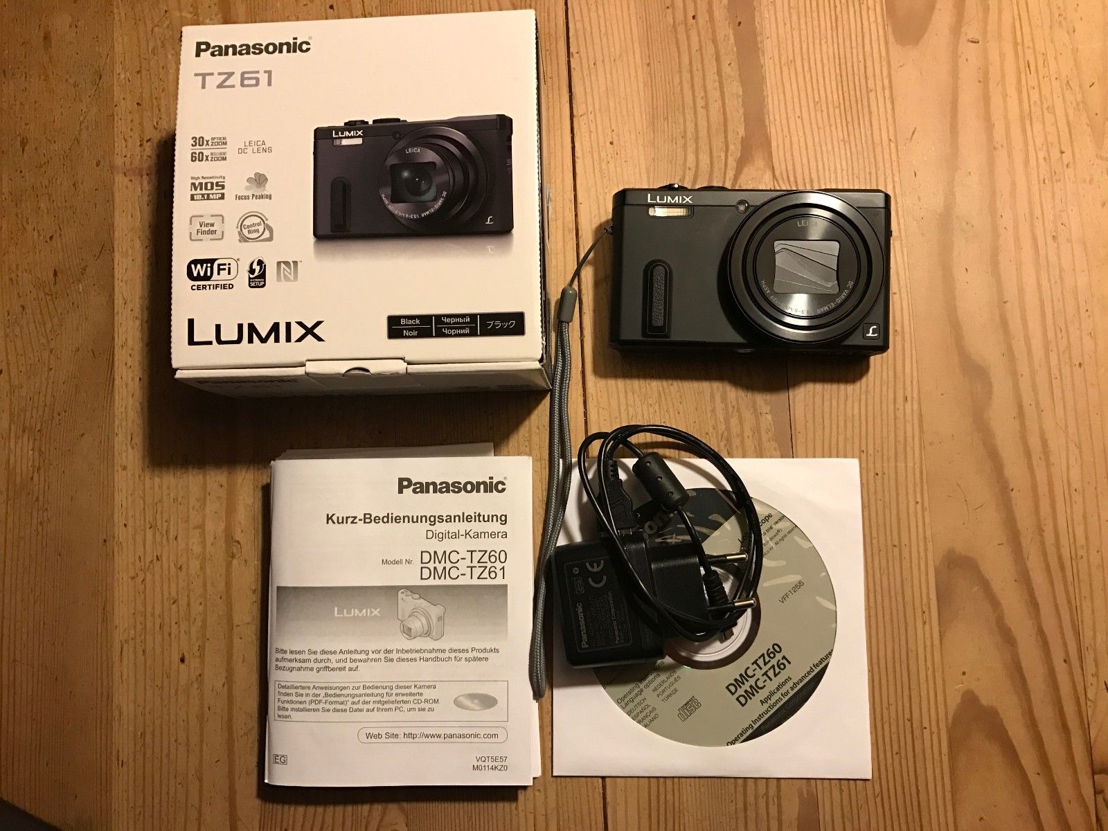 Panasonic LUMIX DMC-TZ61 18.1MP Digitalkamera - Schwarz