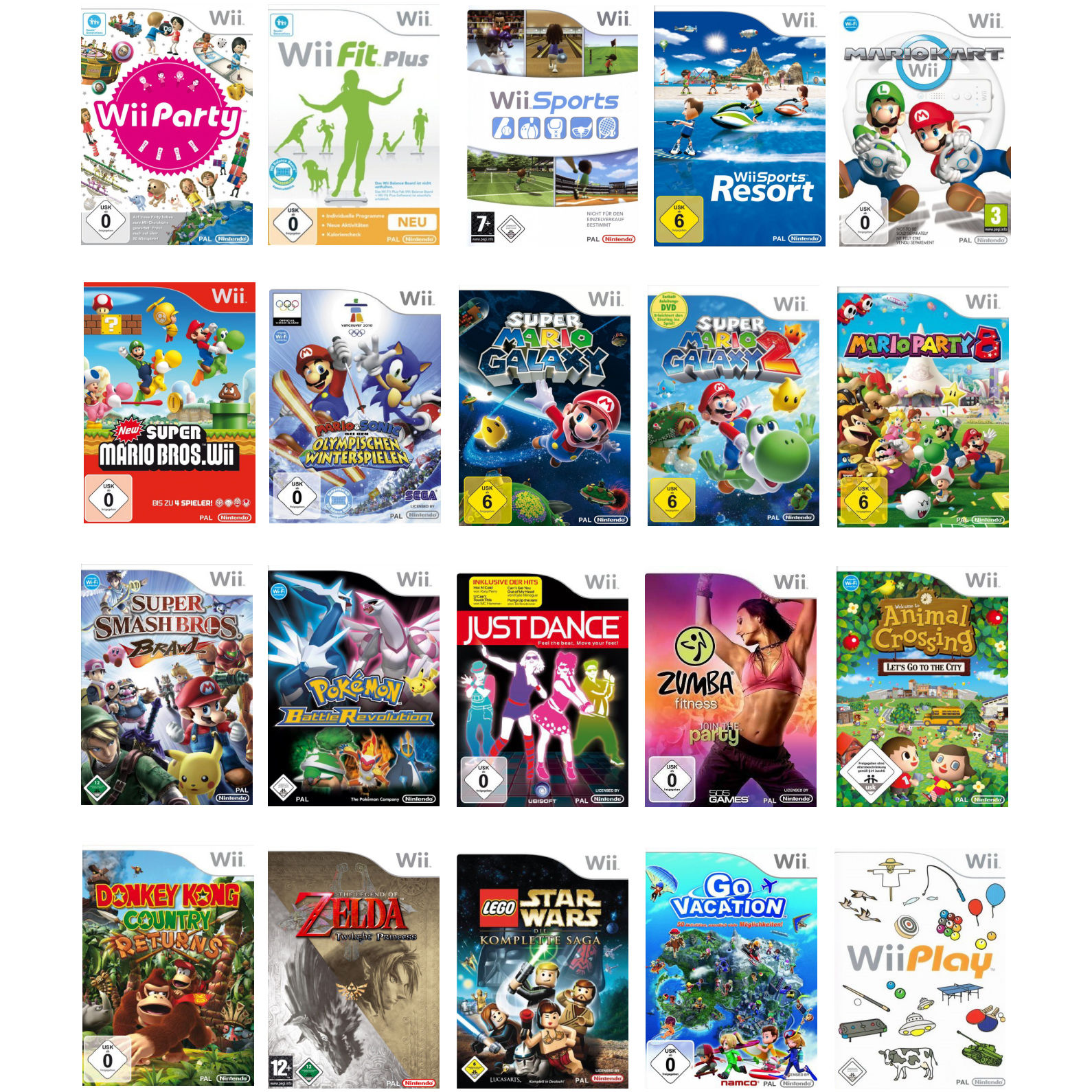 Die besten Nintendo Wii Spiele aller Zeiten (mit OVP) (gebraucht)
