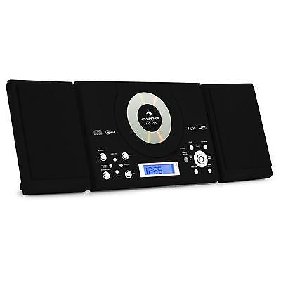 DESIGN MINI STEREO HIFI ANLAGE MP3 CD PLAYER UKW RADIO USB AUX ANLAGE SCHWARZ