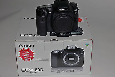 Canon EOS 80D 24.2 MP SLR-Digitalkamera - Schwarz (Nur Gehäuse) nur 3 Wochen alt
