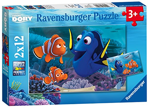 Ravensburger Puzzle 07601 - Dory unterwegs im Meer, 2x 12-teilig