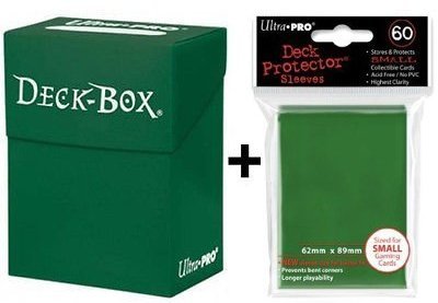 Ultra Pro Deck Box + 60 Small Size Protector Sleeves - Grün - Green - Yu-Gi-Oh! - Japanese Mini